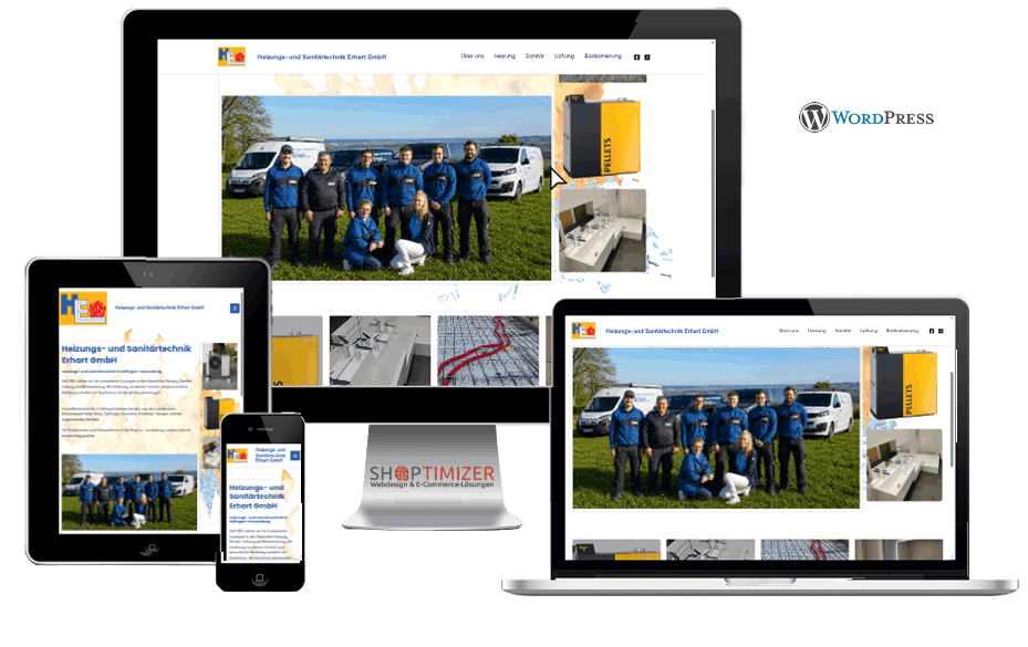 Heizungs- und Sanitärtechnik Erhart GmbH - Website mit WordPress